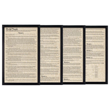 Load image into Gallery viewer, Framed U.S. Constitution Parchment Paper Wood Frame Glass Pane