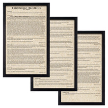 Load image into Gallery viewer, Constitutional Amendments 11-27 Parchment Paper Wood Frame Glass Pane
