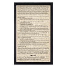 Load image into Gallery viewer, Framed Declaration of Independence, Constitution, Bill of Rights &amp; Constitutional Amendments 11-27 (Complete Set)