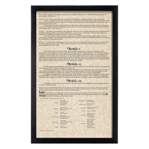 Framed Declaration of Independence & Constitution